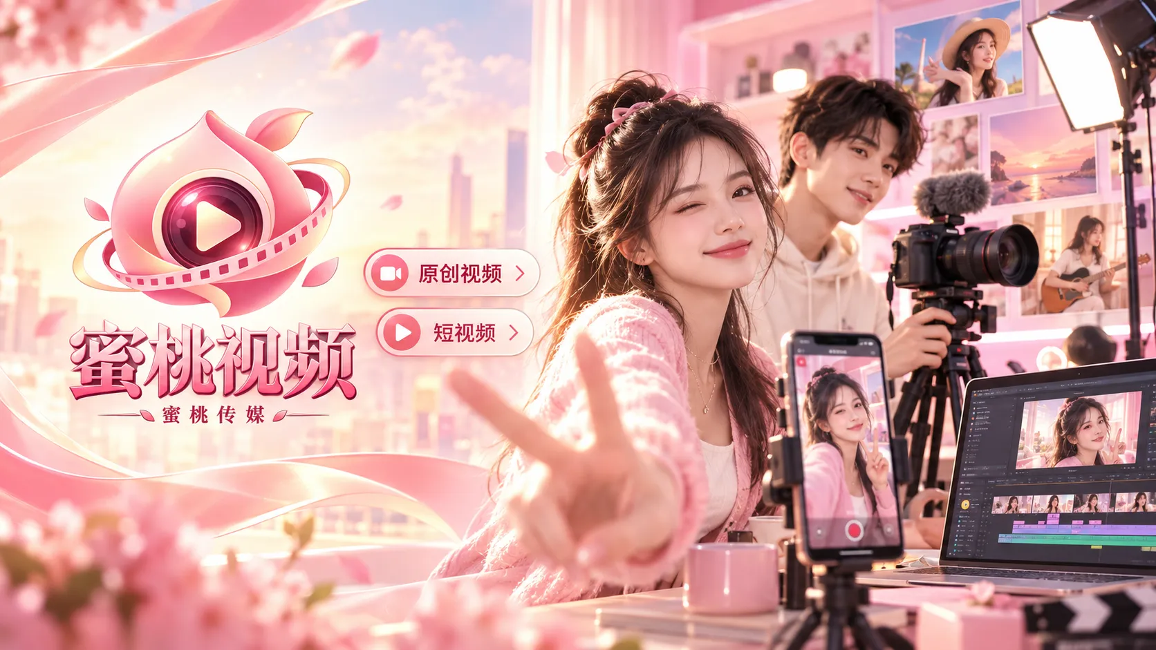 蜜桃传媒原创视频与创作社区主视觉